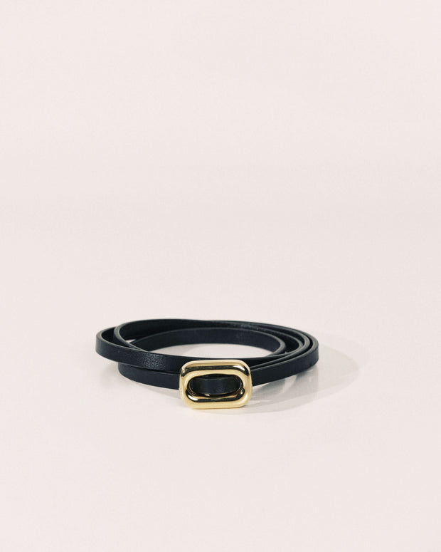 Venura Belt | Black & 24k Gold