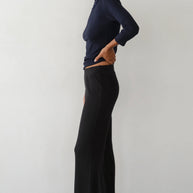 The Sweater Rib Kick Flare | Jet
