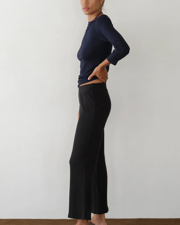 The Sweater Rib Kick Flare | Jet