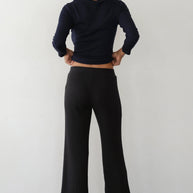 The Sweater Rib Kick Flare | Jet