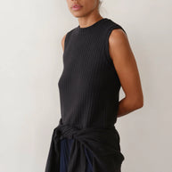 The Sweater Rib Shell | Jet