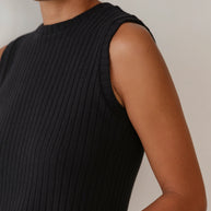 The Sweater Rib Shell | Jet