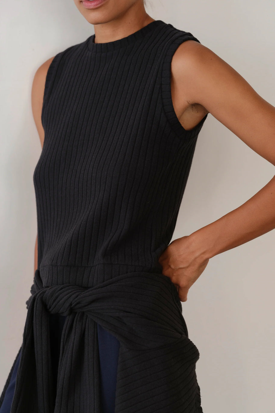 The Sweater Rib Shell | Jet