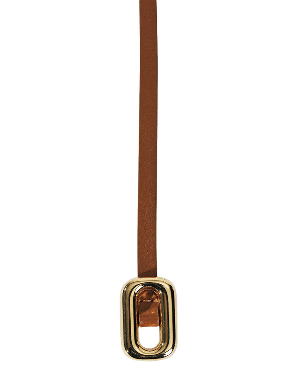 Venura Belt | Saddle & 24k Gold
