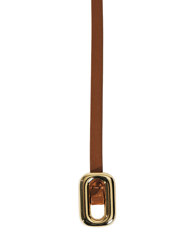 Venura Belt | Saddle & 24k Gold