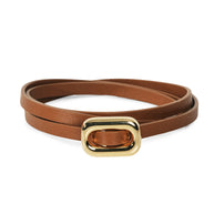 Venura Belt | Saddle & 24k Gold