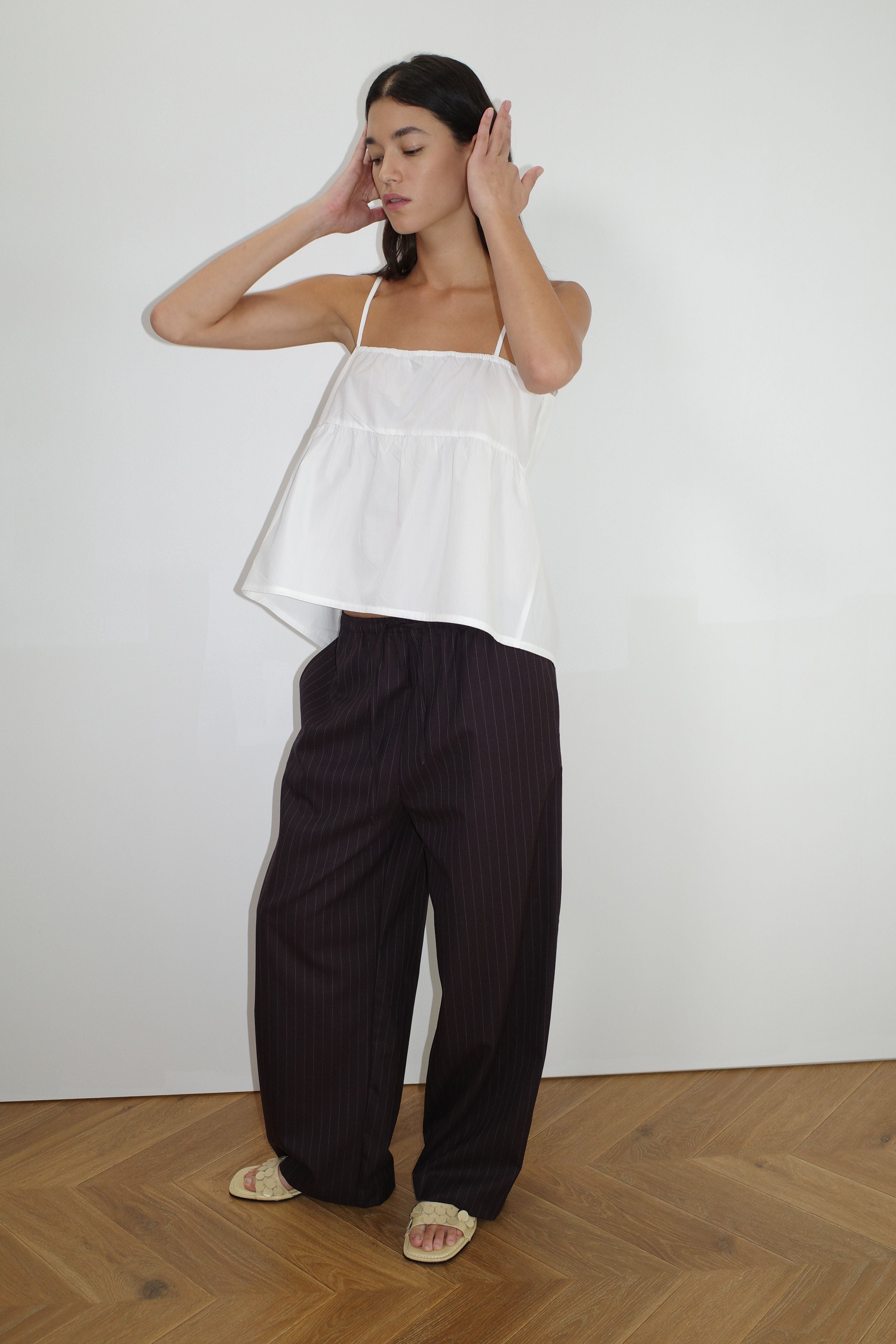Deiji Studios Double Tie Top White