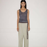 Deiji Studios Ease Trouser in Pistachio Stripe