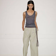 Deiji Studios Ease Trouser in Pistachio Stripe