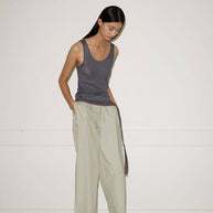Deiji Studios Ease Trouser in Pistachio Stripe