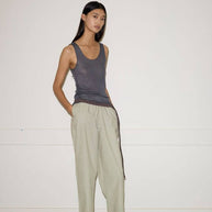 Deiji Studios Ease Trouser in Pistachio Stripe