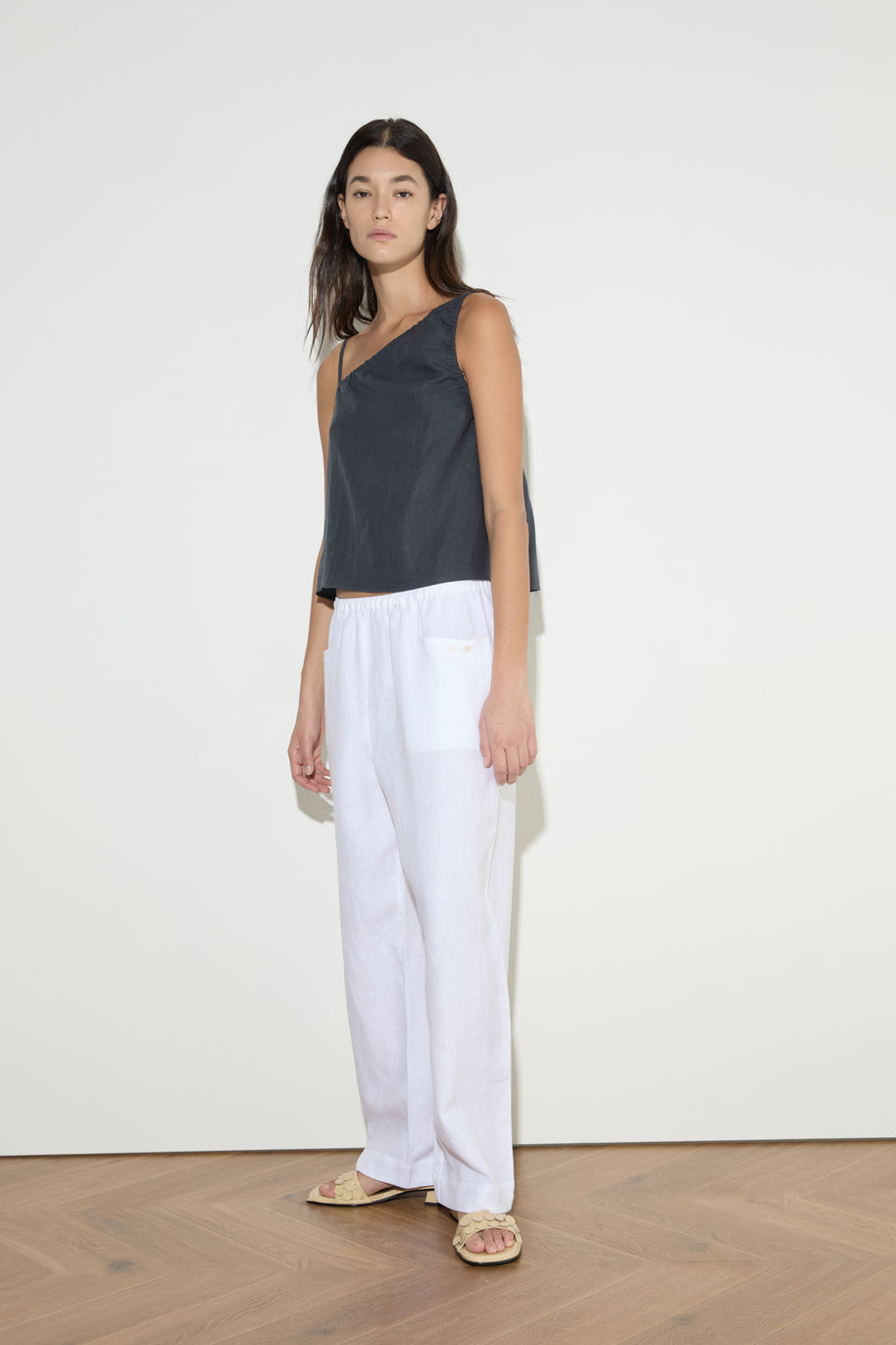 Deiji Studios Asymmetric Tie Top Ink