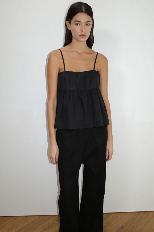 Deiji Studios Double Tie Top Black