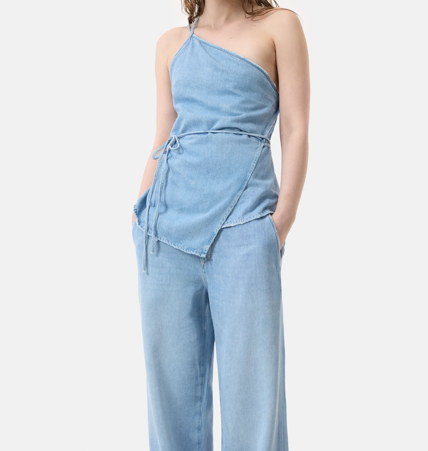 Closed Denim Wrap Top 