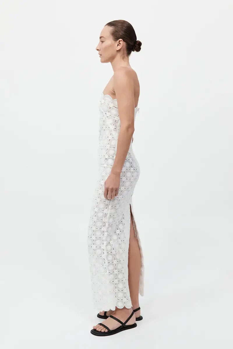 St. Agni Doily Column Dress White