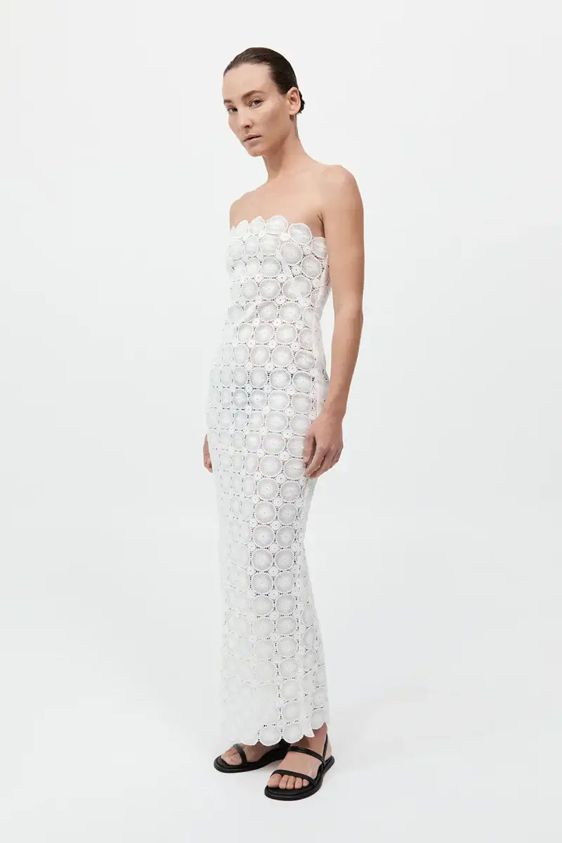 St. Agni Doily Column Dress White