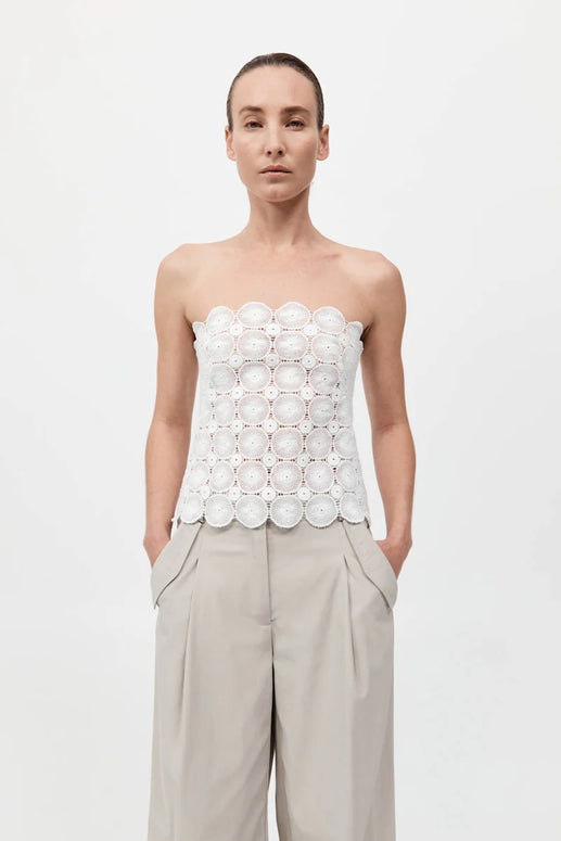 St. Agni Doily Top White