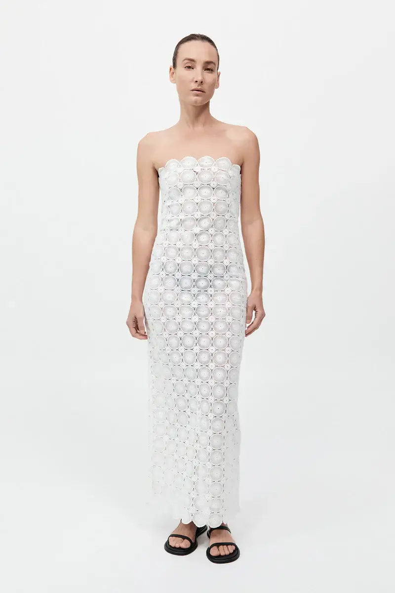 St. Agni Doily Column Dress White