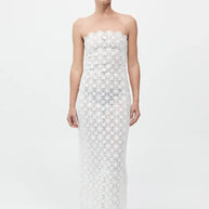St. Agni Doily Column Dress White