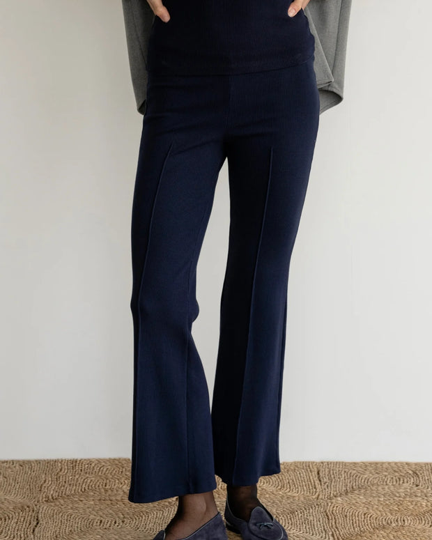 Donni Rib Kick Flare Navy