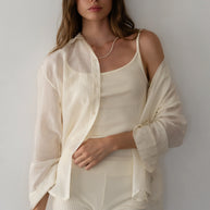 The Rib Spaghetti Tank | Cream