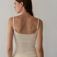 The Rib Spaghetti Tank | Cream