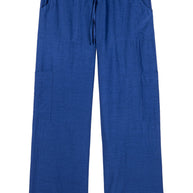 Donni Silk Cotton Sheer Cargo Pant in Azure Blue 
