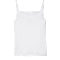 Donni Pointelle Square Neck Tank in Powder