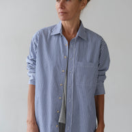 The Stripe Pop Shirt | Navy