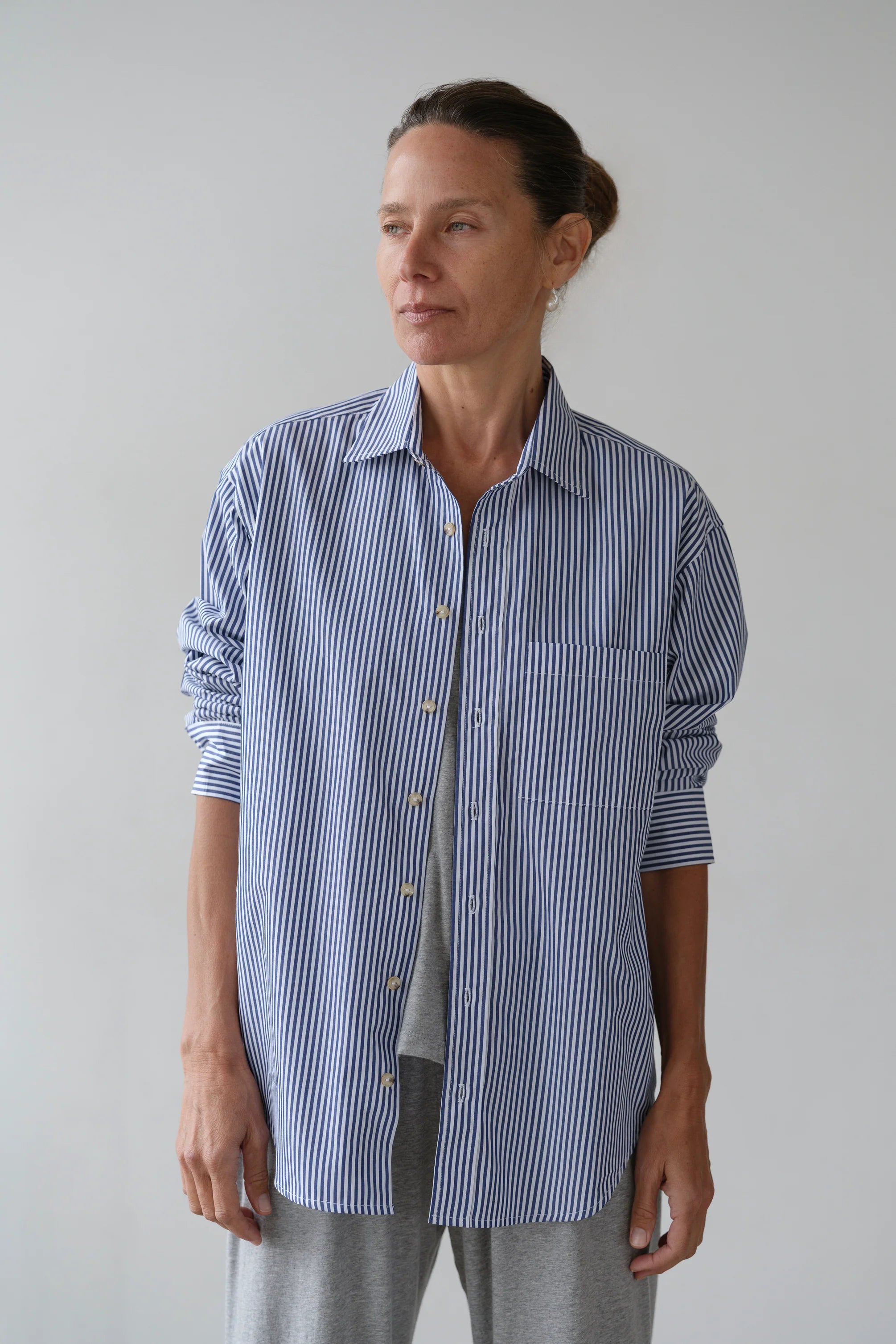 The Stripe Pop Shirt | Navy