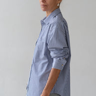 The Stripe Pop Shirt | Navy