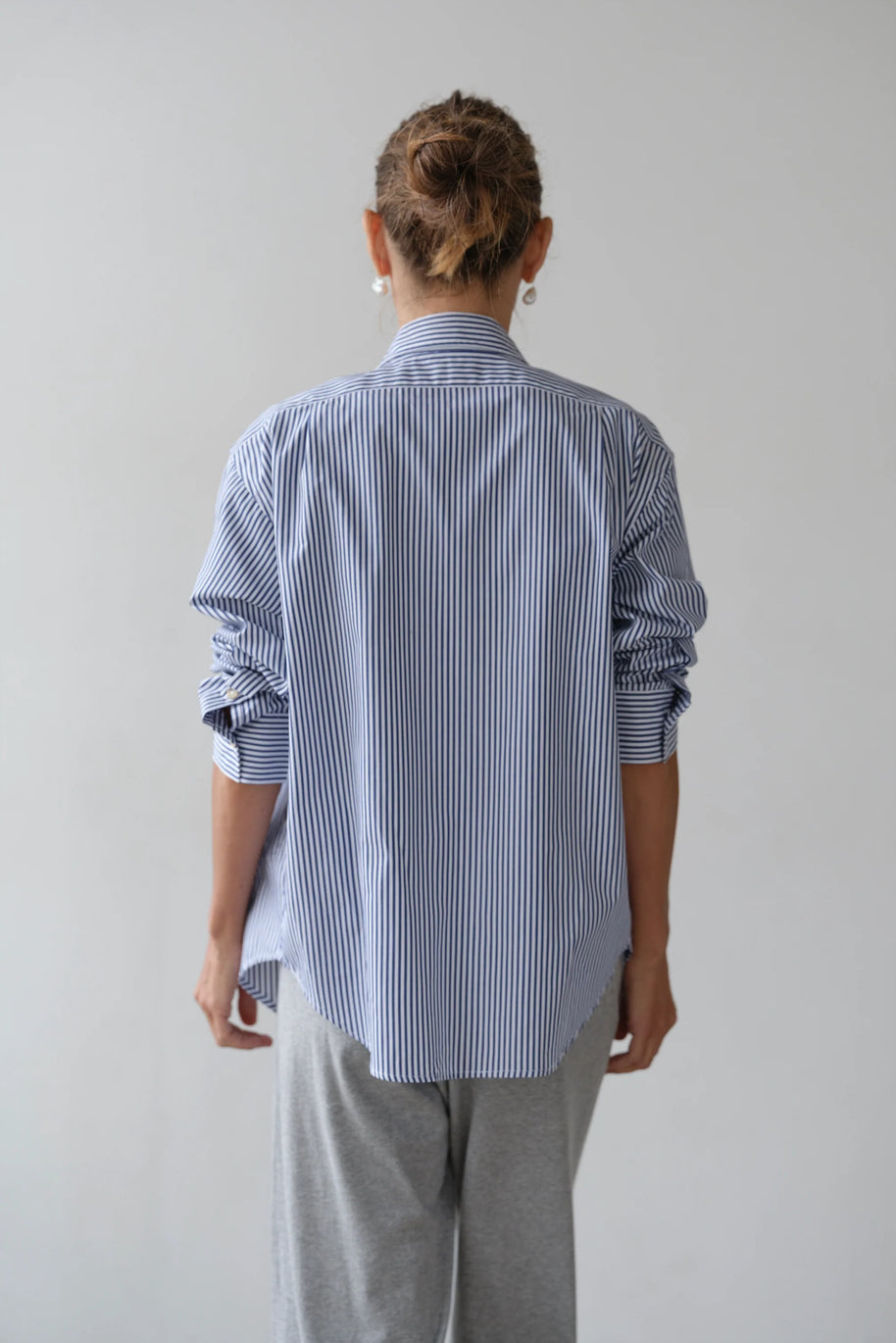 The Stripe Pop Shirt | Navy