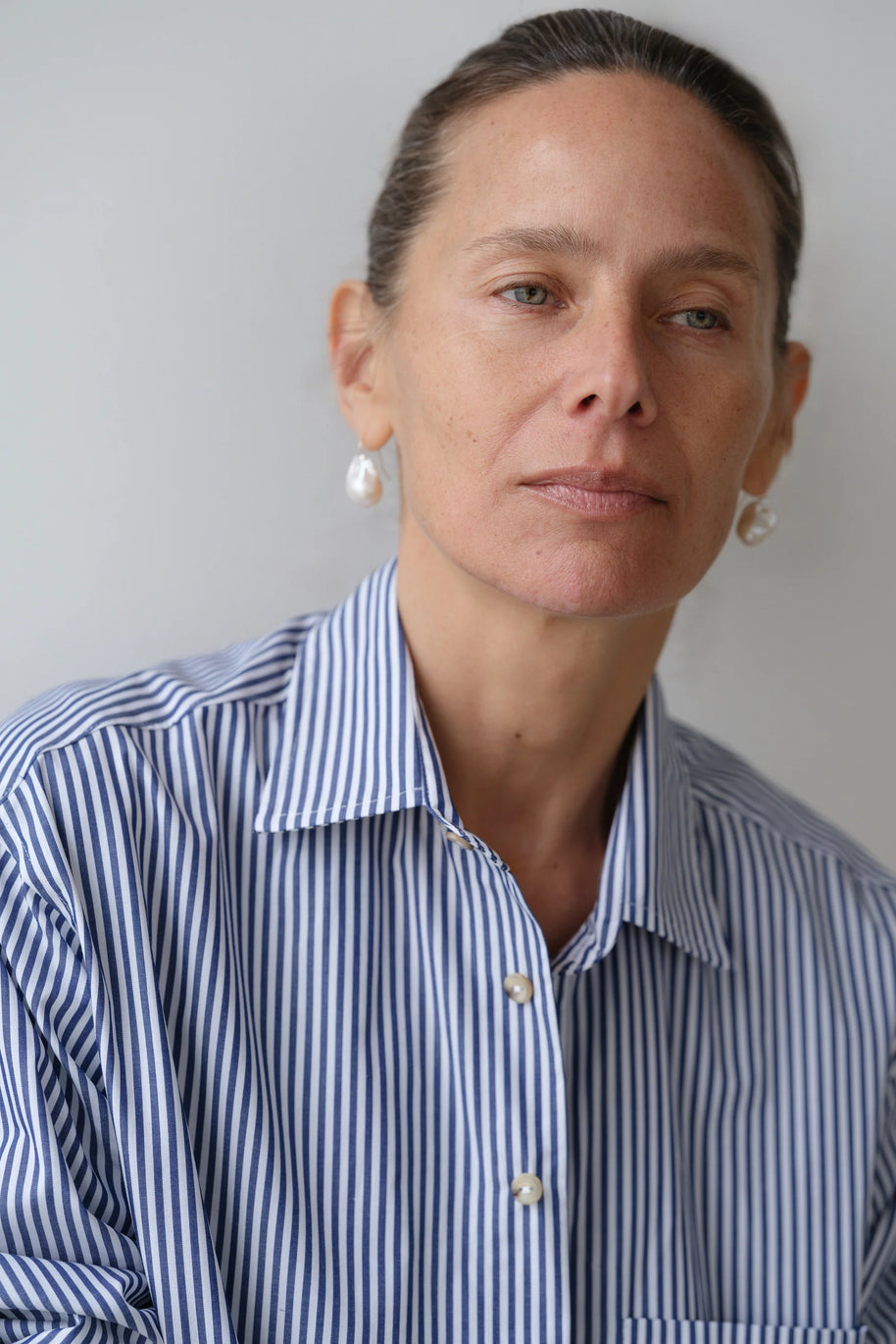 The Stripe Pop Shirt | Navy