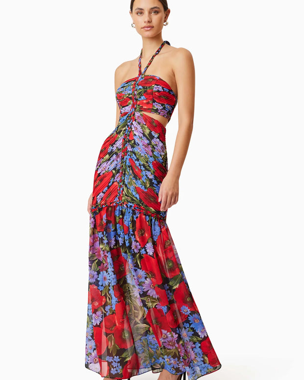 elliatt long dress thea cocktail dress multi -  cocktail multi colored floral maxi dress 