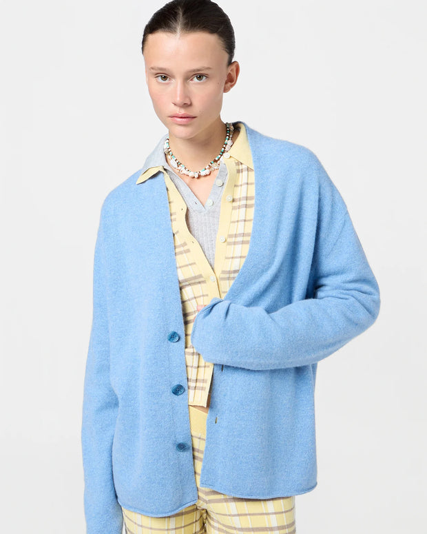 Guest in Residence Cashmere Everywhere Cardigan in Heather Blue 