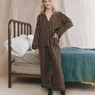 The Pajama Shirt in Club Stripe The Great 