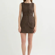 Emma Vest | Chocolate Cream Pinstripe