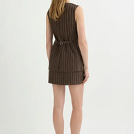 Emma Vest | Chocolate Cream Pinstripe