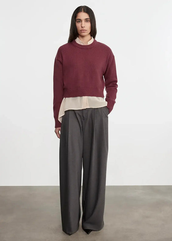 Chunky Cotton Cashmere Sweater | Sanguine