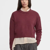 Chunky Cotton Cashmere Sweater | Sanguine