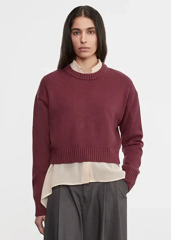 Chunky Cotton Cashmere Sweater | Sanguine