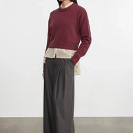 Chunky Cotton Cashmere Sweater | Sanguine