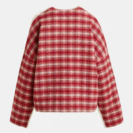 Cable Knit Plaid Sweater Essentiel Antwerp