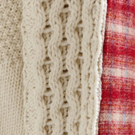 Cable Knit Plaid Sweater Essentiel Antwerp