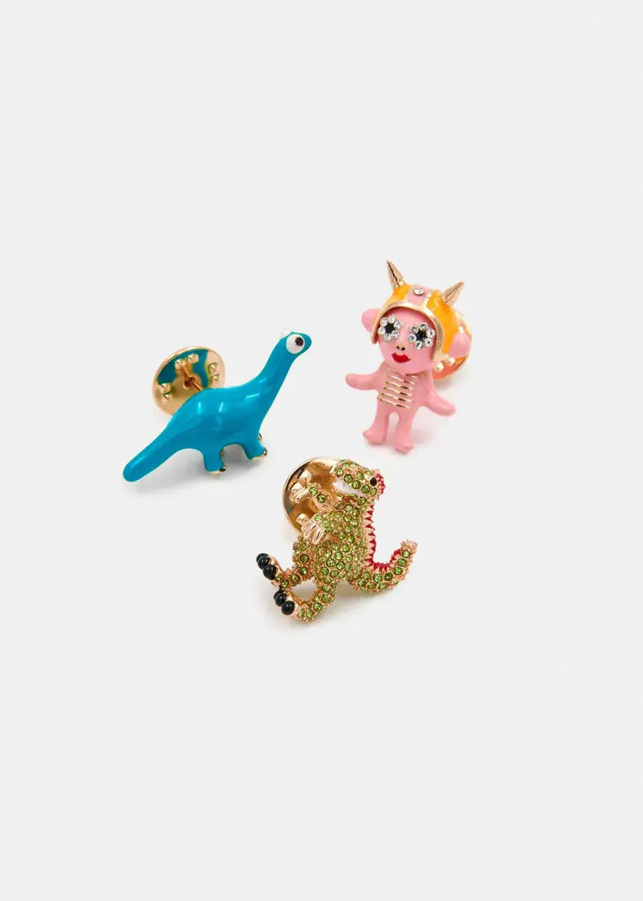 Essentiel Antwerp Enamel and Rhinestone Pins 
