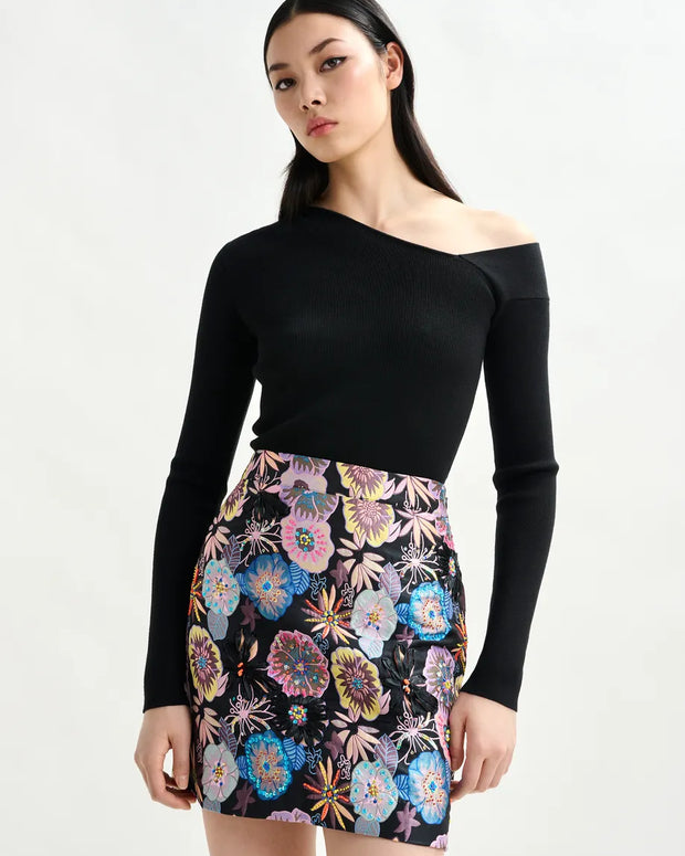 Asymmetrical Rib Knitted Sweater