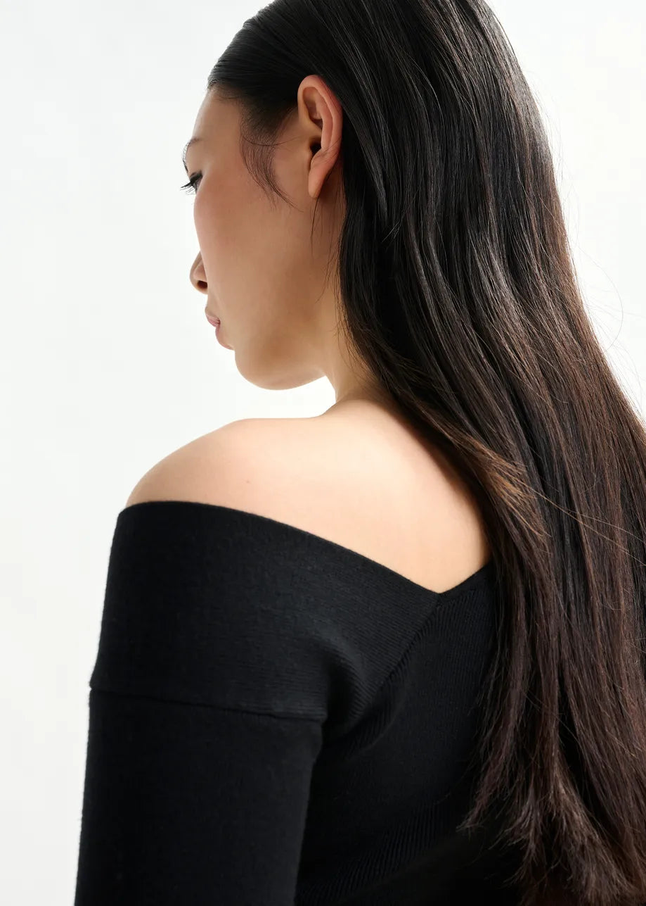 Asymmetrical Rib Knitted Sweater