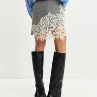 Lace Appliqué Skirt