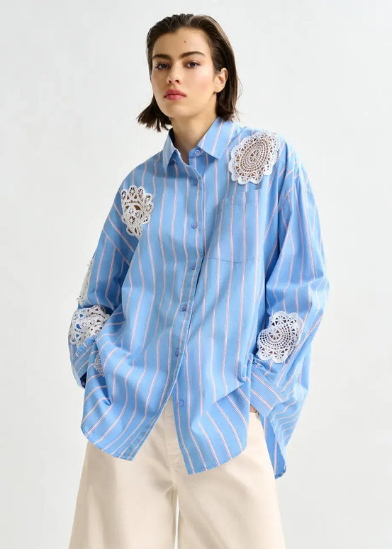 Lace Applique Shirt
