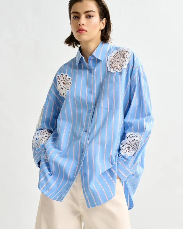 Lace Applique Shirt